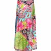 Regular Size * | Zoozie La Maxi Skirt Garden Flower Pink Green Blue