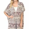 Regular Size * | Zoozie La Regular Size Aztec Cardigan Tribal Sweater Furry Vests Burgundy