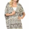 Regular Size * | Zoozie La Aztec Cardigan Tribal Sweater Furry Vests Brown