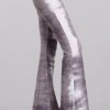 Regular Size * | Zoozie La Regular Size Bell Bottoms Yoga Stretch Pants Tie Dye 01 Gray White Tie Dye Gray White