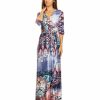 Regular Size * | Zoozie La Maxi Dress With Sleeves Jlos Blue Two