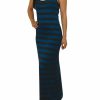 Regular Size * | Zoozie La Racerback Maxi Dress Blue Charcoal Gray Regular Size