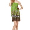 Regular Size * | Zoozie La Green Border Butterfly Elastic Band Top Sundress Regular Size