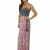 Regular Size * | Zoozie La Spaghetti Strap Tie Dye Gray Pink Maxi Dress Regular Size