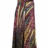 Regular Size * | Zoozie La Regular Size Beautiful Striped Leopard Cheetah Palazzo Pants Purple