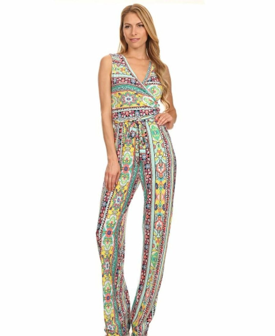 Regular Size * | Zoozie La Jumpsuit Romper Aztec Tribal Mint