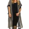 Regular Size * | Zoozie La Plus Size Aztec Tribal Poncho Capes Wrap Cardigans Navy 1 Regular Size