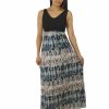 Regular Size * | Zoozie La Soft And Smooth Sleeveless Tie Dye Black Gray Maxi Dress