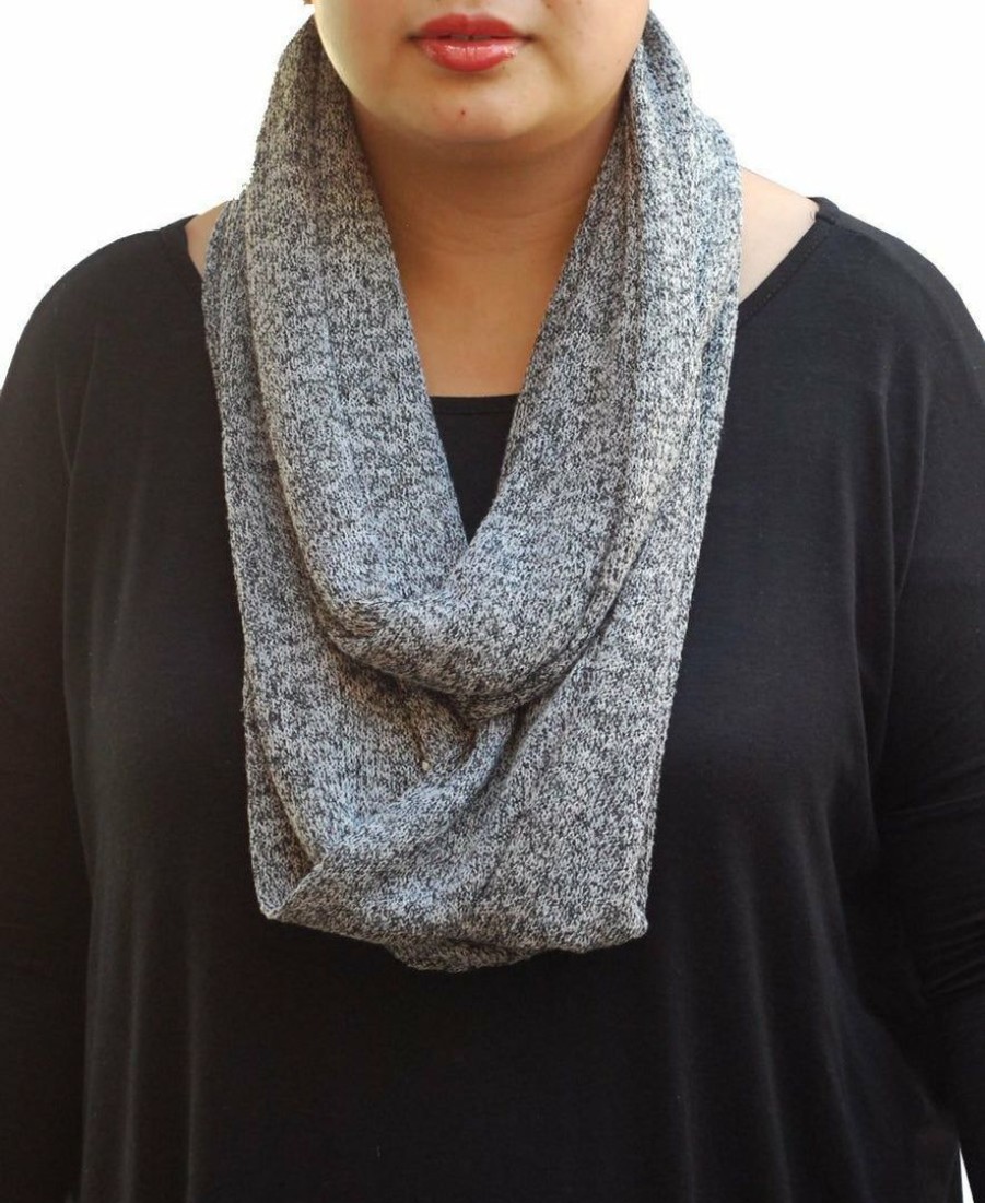 Regular Size * | Zoozie La Fashion Scarf Infinity Shawl Heather Gray One Size Regular Size