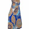 Regular Size * | Zoozie La Maxi Skirt Shiny Sparkle Gold Blue