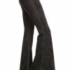 Regular Size * | Zoozie La Bell Bottoms Yoga Pants Denim Colored Regular Size Charcoal Gray