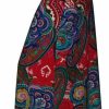 Regular Size * | Zoozie La Maxi Skirt Mid East Paisley Maroon