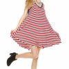 Regular Size * | Zoozie La Regular Size American Flag Dress Navy Star Collar V Red White Stripes 1