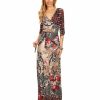 Regular Size * | Zoozie La Regular Size Maxi Dress With Sleeves Bombshell Red Two